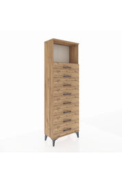 Arges Dolap Tek Raflı 8 Çekmeceli 60x30x182 - S23M032V9A