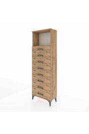 Arges Dolap Tek Raflı 8 Çekmeceli 60x30x182 - S23M032V9A