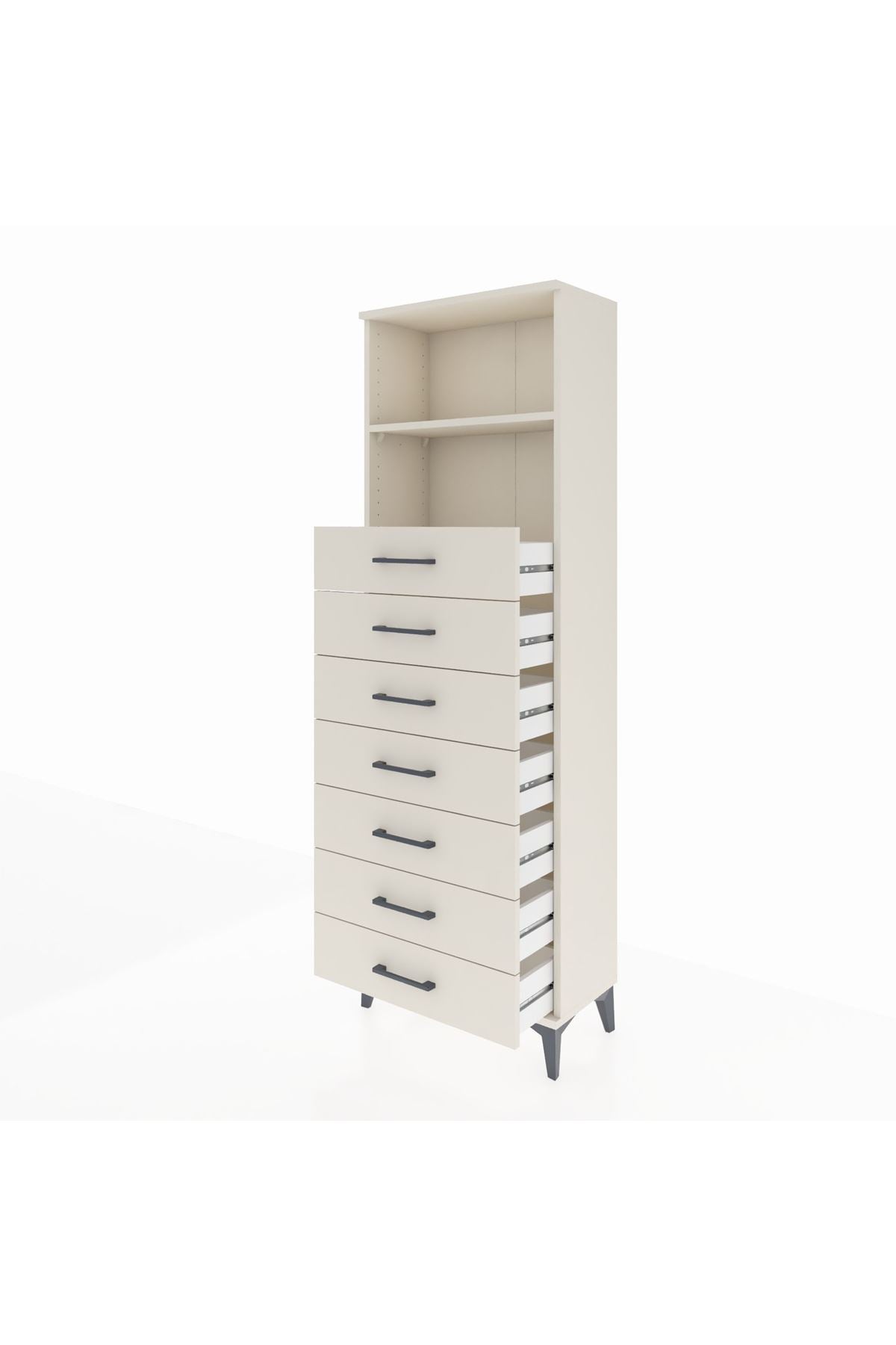 Arges Dolap 2 Raflı 7 Çekmeceli 60x30x182 - S23M033V1A