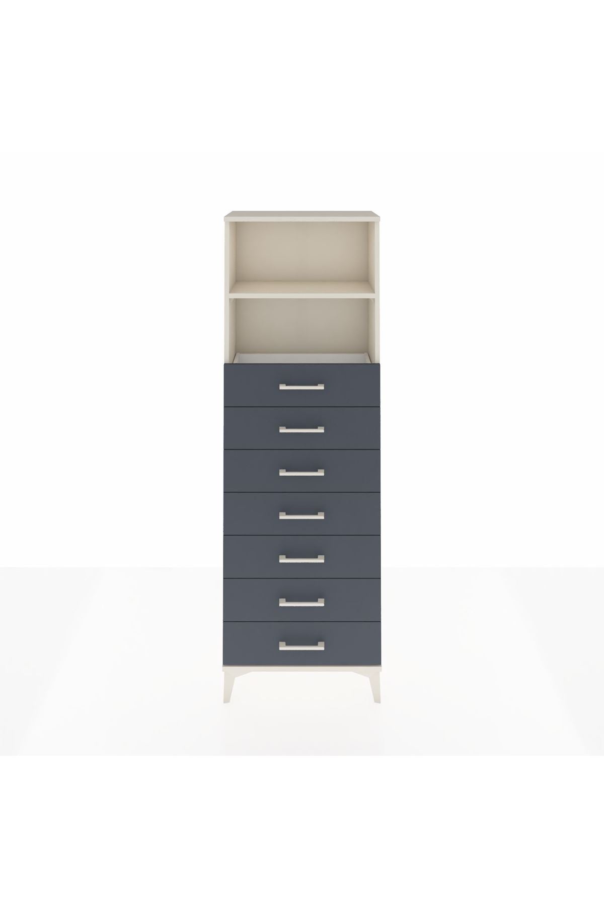 Arges Dolap 2 Raflı 7 Çekmeceli 60x30x182 - S23M033V2A