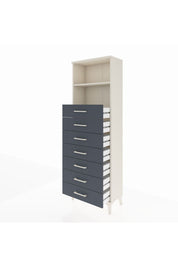 Arges Dolap 2 Raflı 7 Çekmeceli 60x30x182 - S23M033V2A