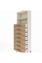 Arges Dolap 2 Raflı 7 Çekmeceli 60x30x182 - S23M033V3A