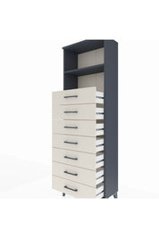 Arges Dolap 2 Raflı 7 Çekmeceli 60x30x182 - S23M033V4A