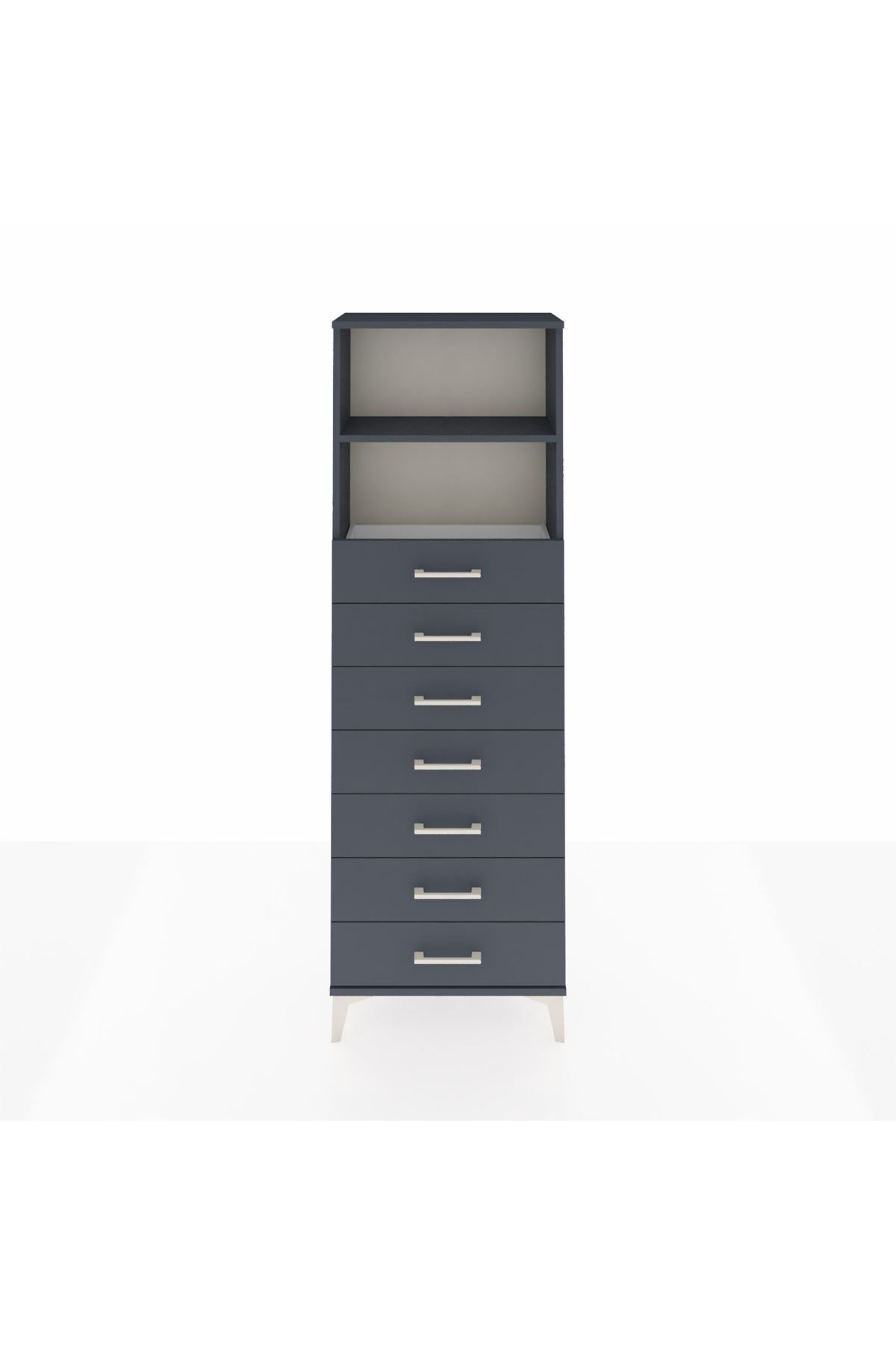 Arges Dolap 2 Raflı 7 Çekmeceli 60x30x182 - S23M033V5A