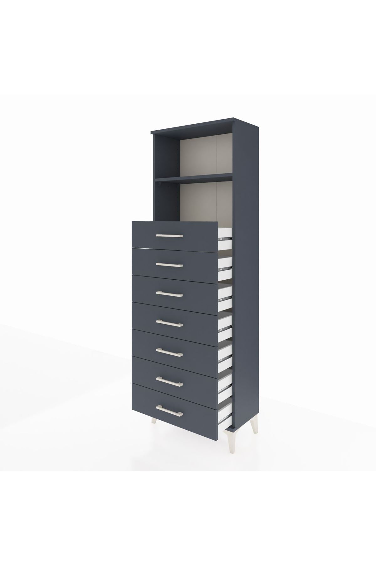 Arges Dolap 2 Raflı 7 Çekmeceli 60x30x182 - S23M033V5A