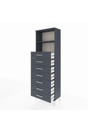 Arges Dolap 2 Raflı 7 Çekmeceli 60x30x182 - S23M033V5A