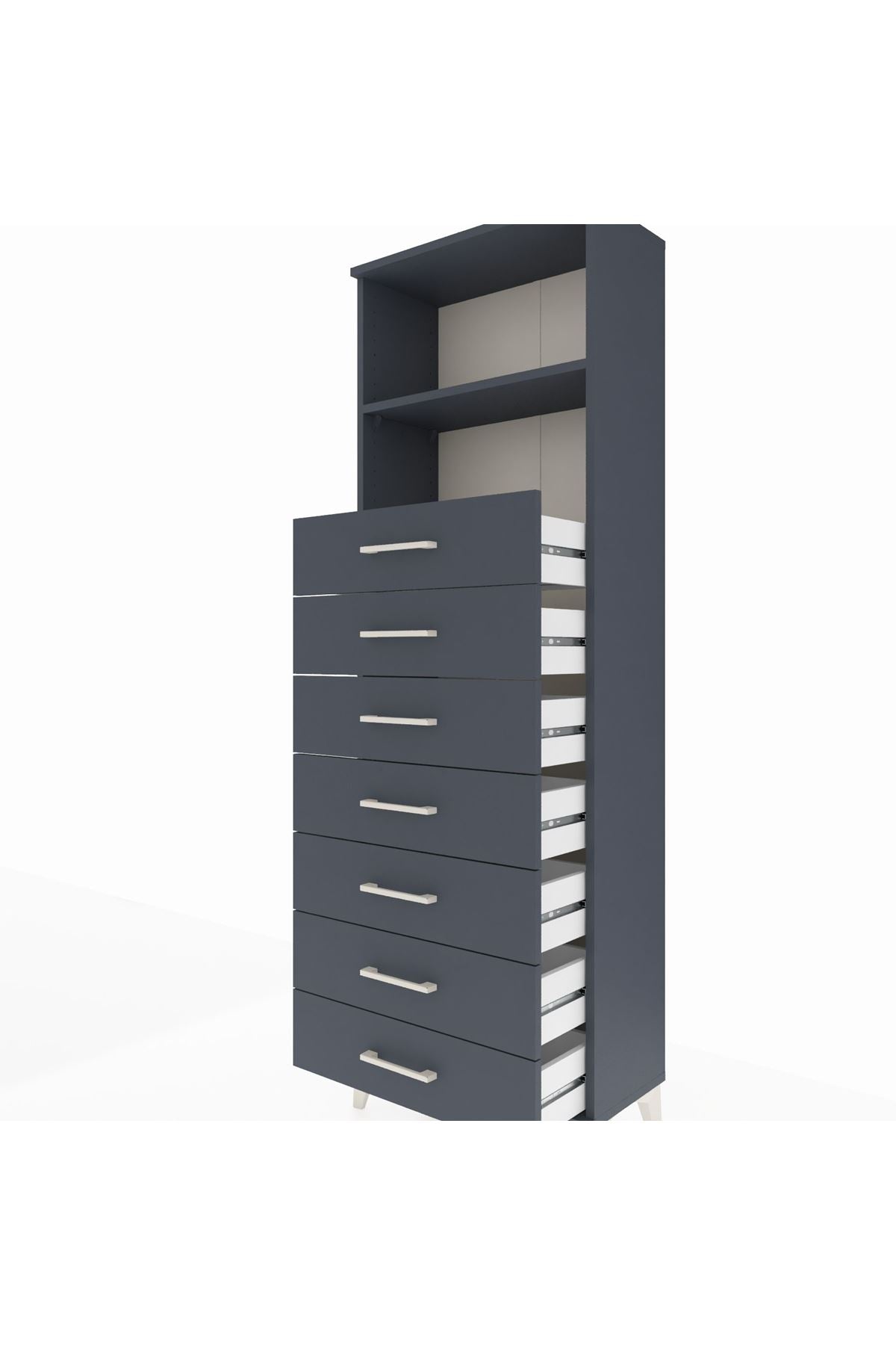 Arges Dolap 2 Raflı 7 Çekmeceli 60x30x182 - S23M033V5A