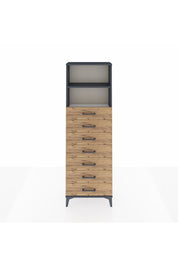Arges Dolap 2 Raflı 7 Çekmeceli 60x30x182 - S23M033V6A