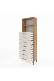 Arges Dolap 2 Raflı 7 Çekmeceli 60x30x182 - S23M033V7A