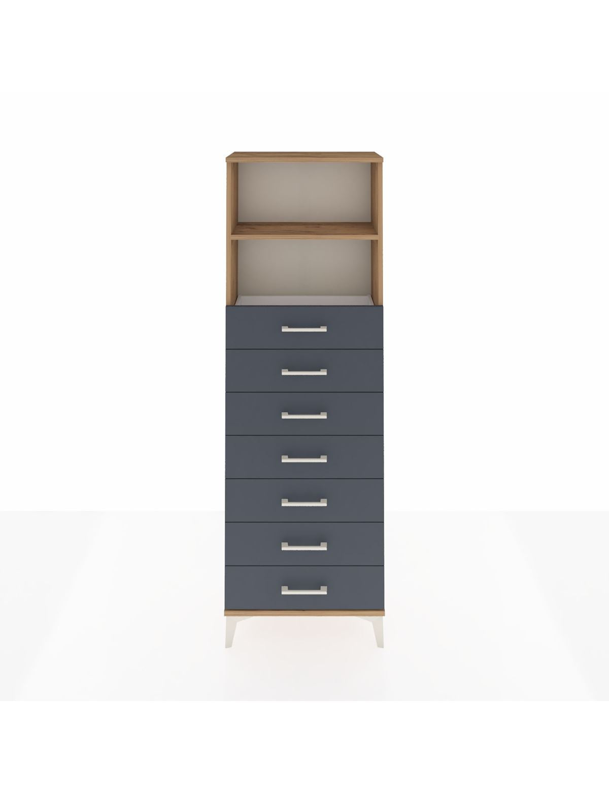 Arges Dolap 2 Raflı 7 Çekmeceli 60x30x182 - S23M033V8A
