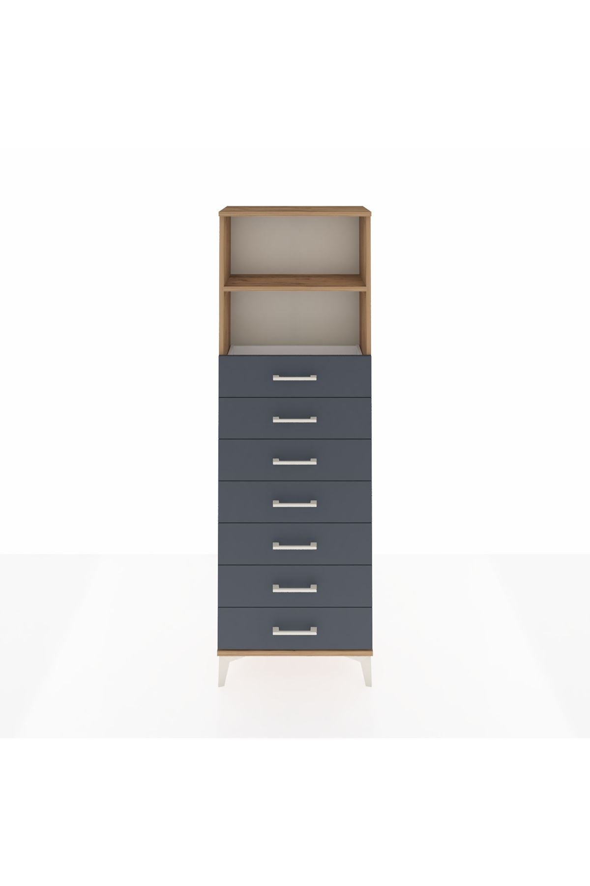 Arges Dolap 2 Raflı 7 Çekmeceli 60x30x182 - S23M033V8A
