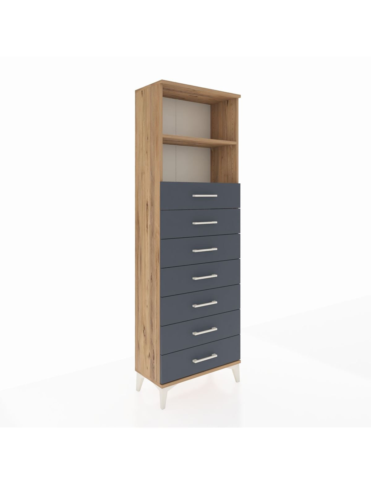 Arges Dolap 2 Raflı 7 Çekmeceli 60x30x182 - S23M033V8A