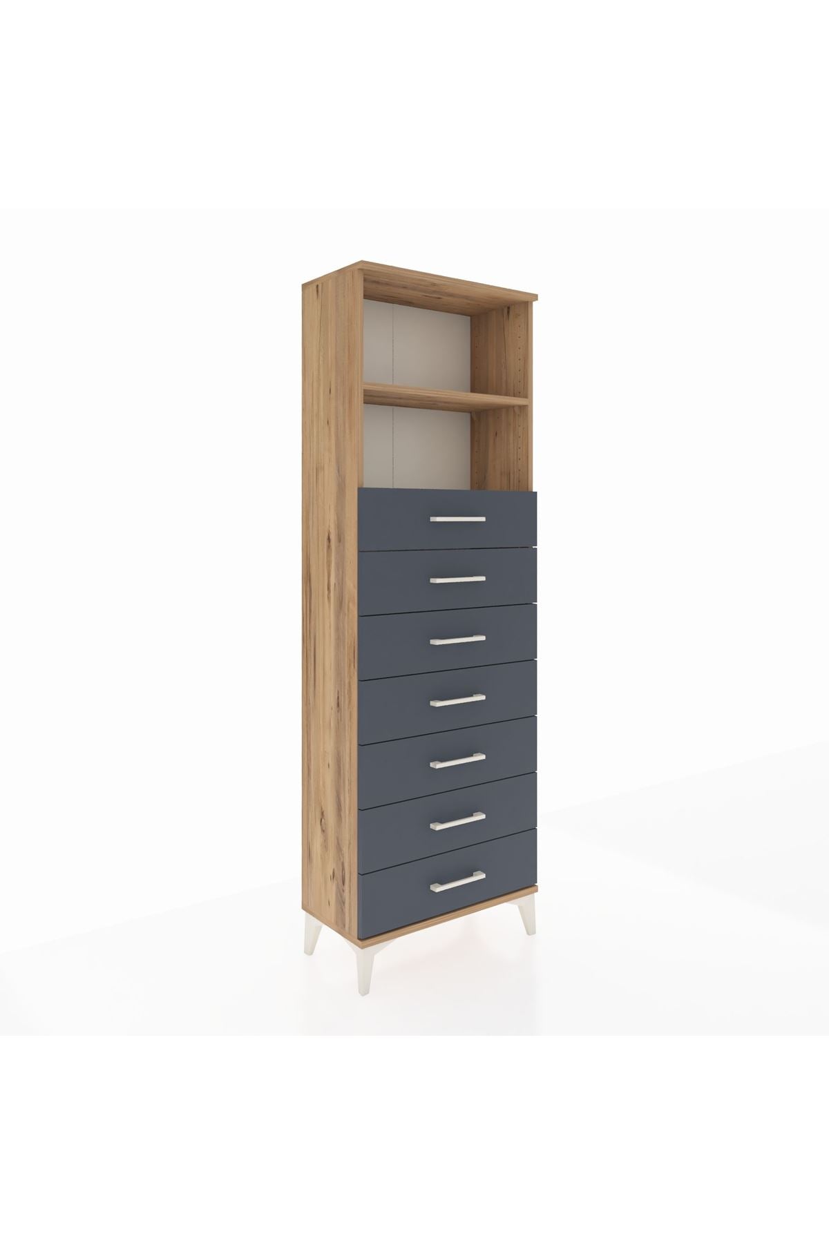 Arges Dolap 2 Raflı 7 Çekmeceli 60x30x182 - S23M033V8A