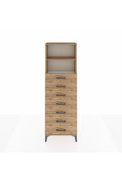 Arges Dolap 2 Raflı 7 Çekmeceli 60x30x182 - S23M033V9A