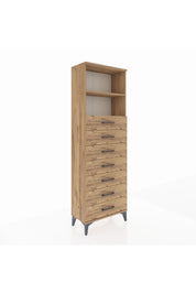 Arges Dolap 2 Raflı 7 Çekmeceli 60x30x182 - S23M033V9A