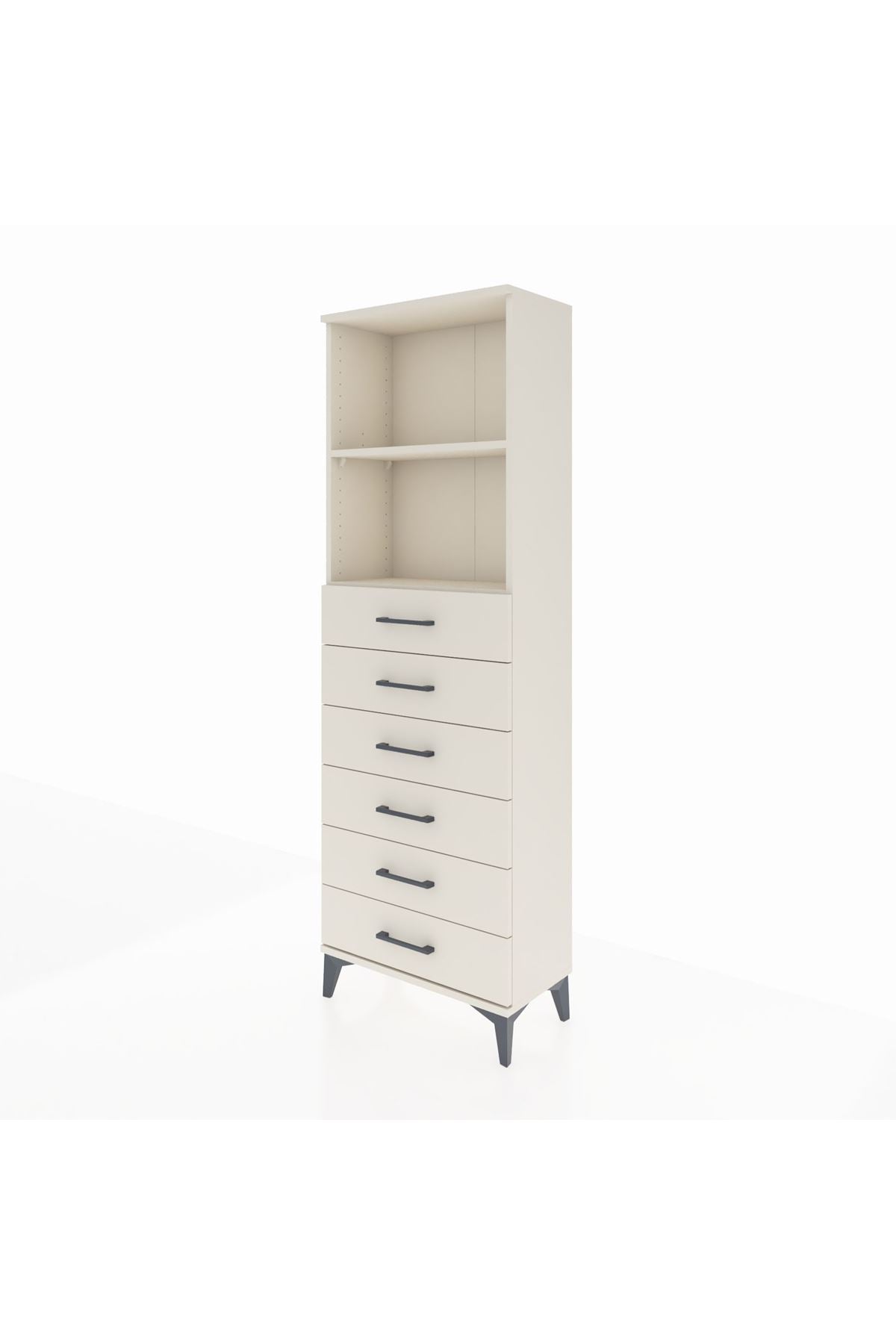 Arges Dolap 2 Raflı 6 Çekmeceli 60x30x182 - S23M034V1A