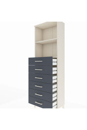 Arges Dolap 2 Raflı 6 Çekmeceli 60x30x182 - S23M034V2A