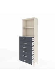 Arges Dolap 2 Raflı 6 Çekmeceli 60x30x182 - S23M034V2A