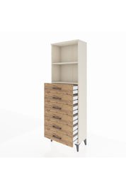 Arges Dolap 2 Raflı 6 Çekmeceli 60x30x182 - S23M034V3A