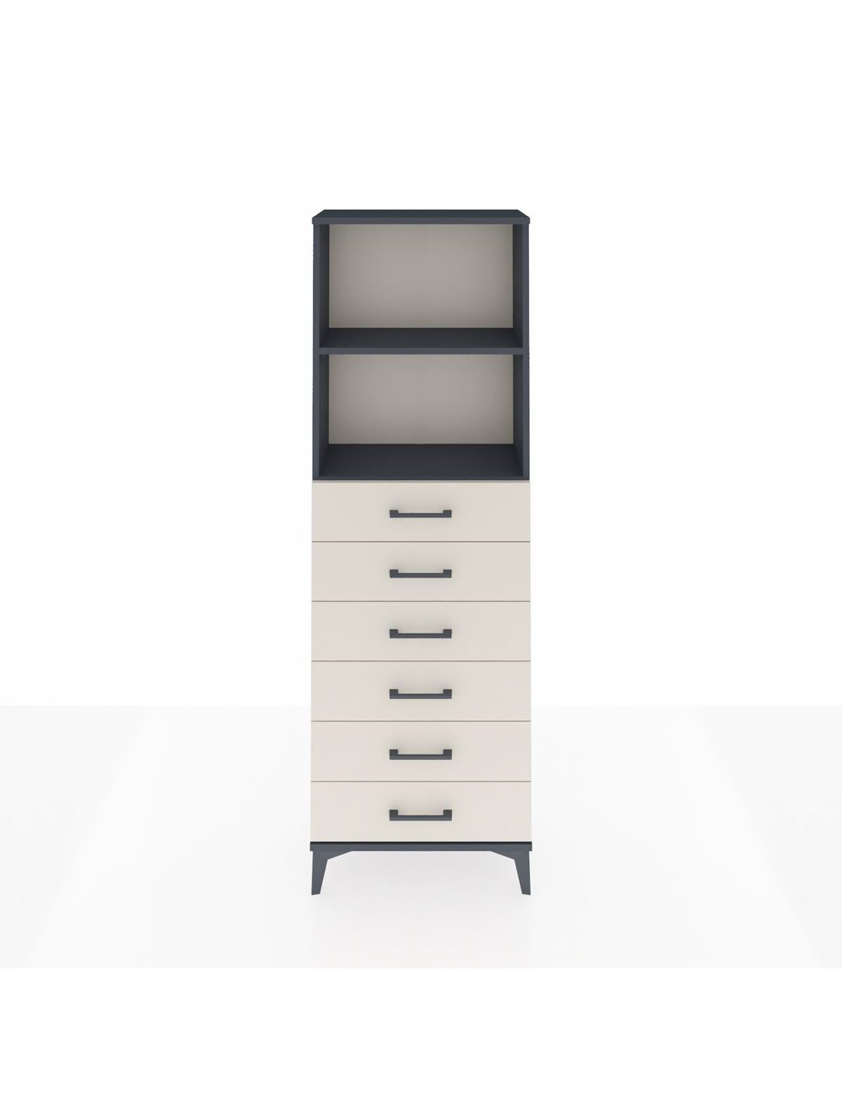 Arges Dolap 2 Raflı 6 Çekmeceli 60x30x182 - S23M034V4A