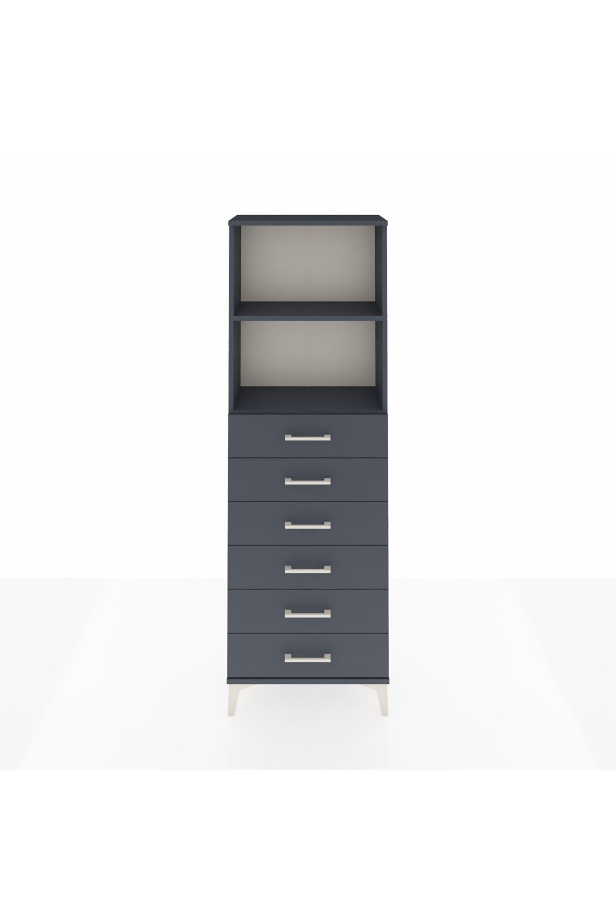 Arges Dolap 2 Raflı 6 Çekmeceli 60x30x182 - S23M034V5A