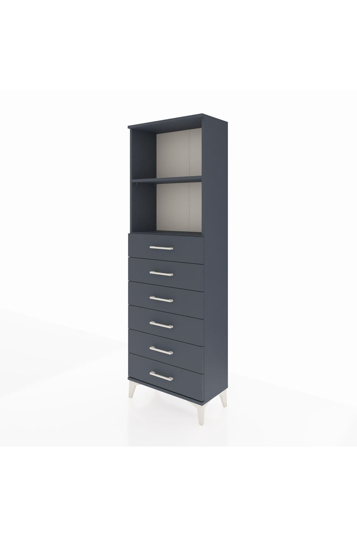 Arges Dolap 2 Raflı 6 Çekmeceli 60x30x182 - S23M034V5A