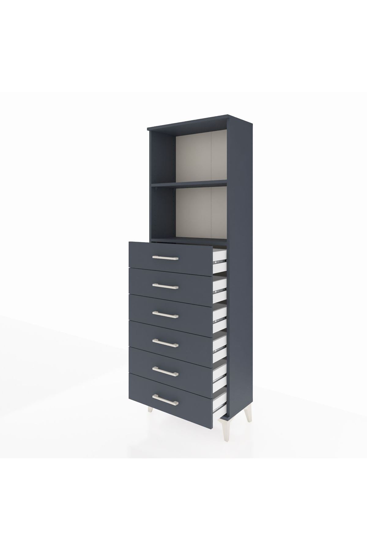 Arges Dolap 2 Raflı 6 Çekmeceli 60x30x182 - S23M034V5A