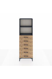 Arges Dolap 2 Raflı 6 Çekmeceli 60x30x182 - S23M034V6A