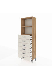 Arges Dolap 2 Raflı 6 Çekmeceli 60x30x182 - S23M034V7A