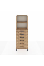 Arges Dolap 2 Raflı 6 Çekmeceli 60x30x182 - S23M034V9A