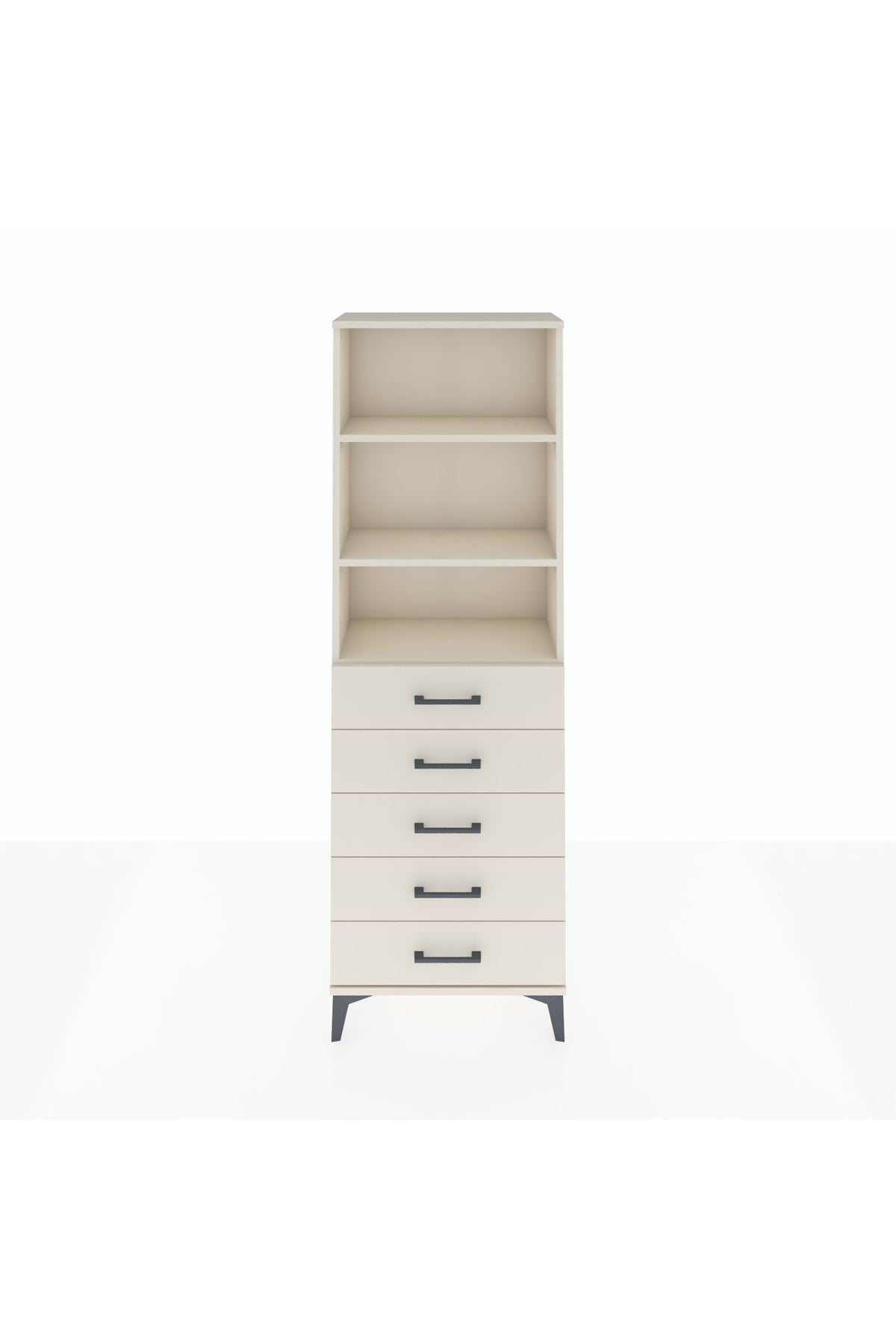 Arges Dolap 3 Raflı 5 Çekmeceli 60x30x182 - S23M035V1A