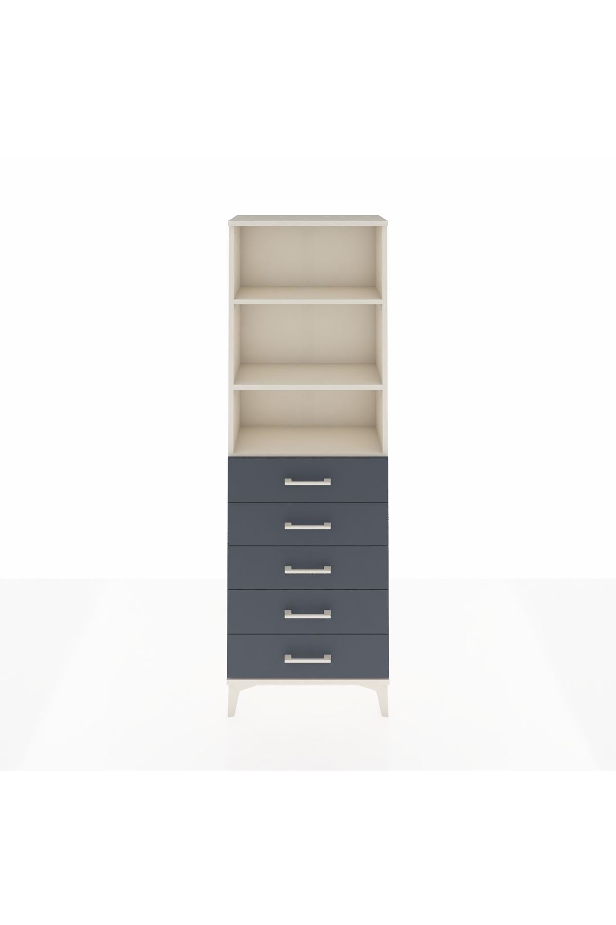 Arges Dolap 3 Raflı 5 Çekmeceli 60x30x182 - S23M035V2A
