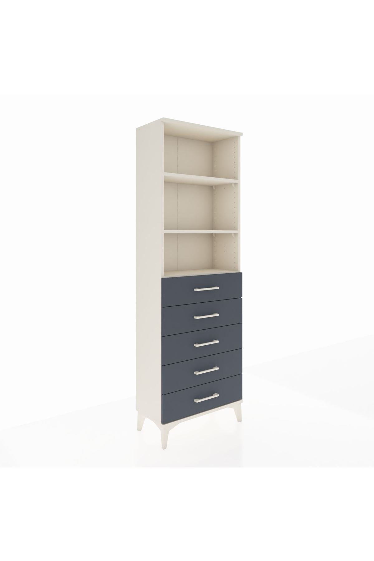 Arges Dolap 3 Raflı 5 Çekmeceli 60x30x182 - S23M035V2A
