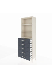 Arges Dolap 3 Raflı 5 Çekmeceli 60x30x182 - S23M035V2A