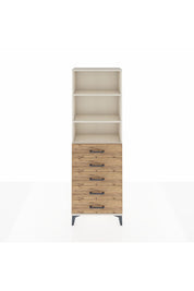 Arges Dolap 3 Raflı 5 Çekmeceli 60x30x182 - S23M035V3A