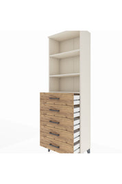 Arges Dolap 3 Raflı 5 Çekmeceli 60x30x182 - S23M035V3A