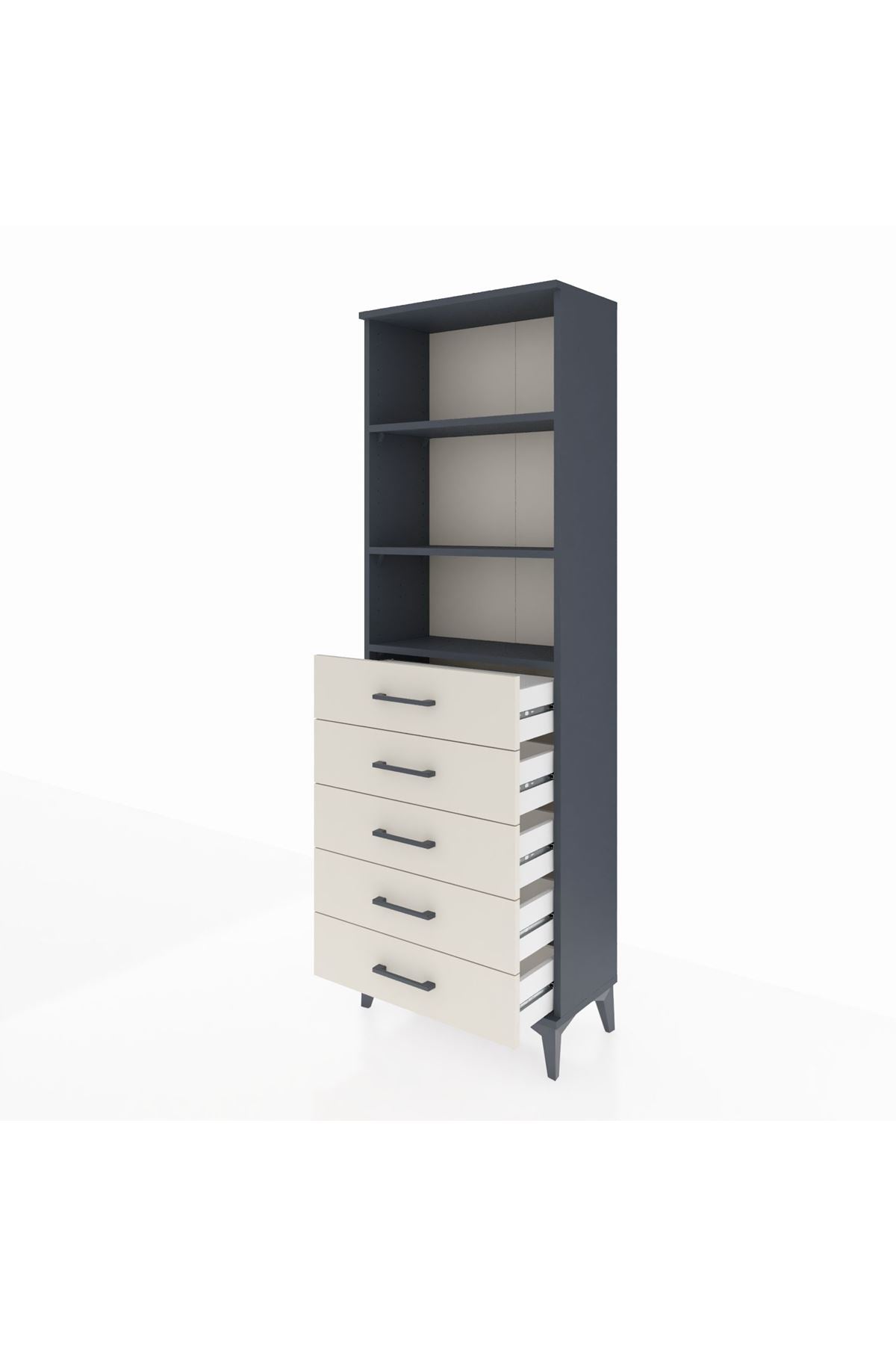 Arges Dolap 3 Raflı 5 Çekmeceli 60x30x182 - S23M035V4A