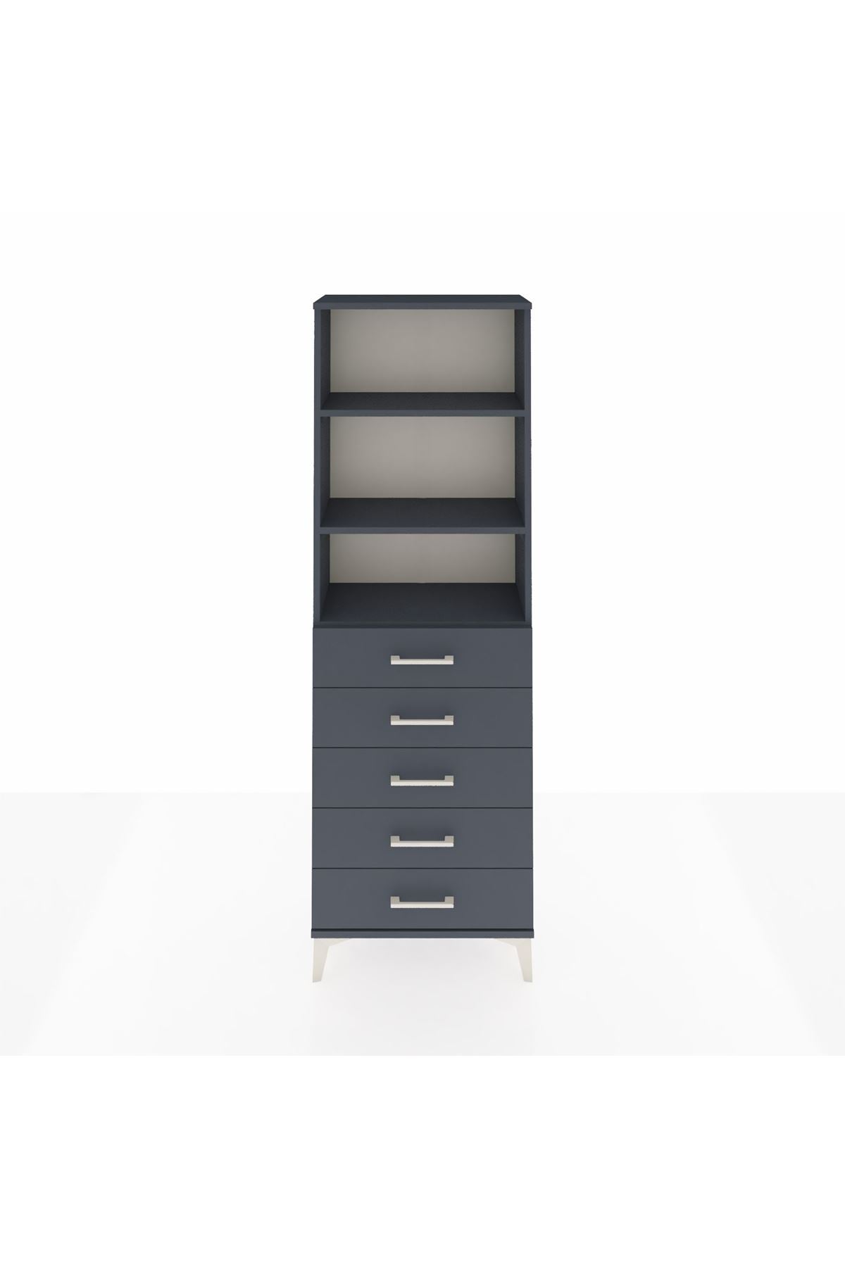Arges Dolap 3 Raflı 5 Çekmeceli 60x30x182 - S23M035V5A