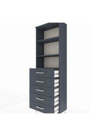 Arges Dolap 3 Raflı 5 Çekmeceli 60x30x182 - S23M035V5A