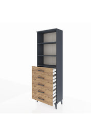 Arges Dolap 3 Raflı 5 Çekmeceli 60x30x182 - S23M035V6A