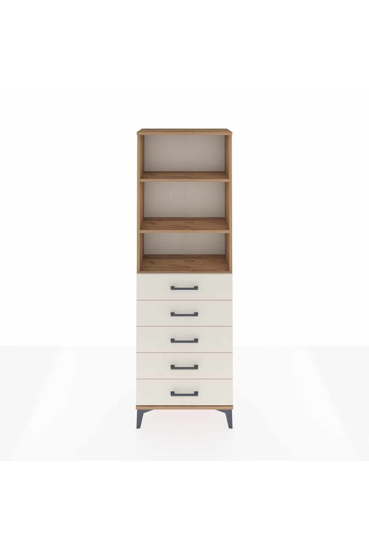Arges Dolap 3 Raflı 5 Çekmeceli 60x30x182 - S23M035V7A