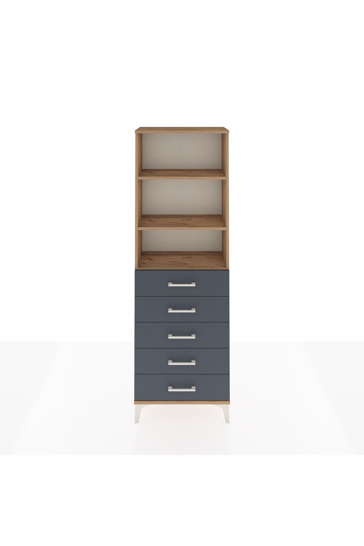 Arges Dolap 3 Raflı 5 Çekmeceli 60x30x182 - S23M035V8A
