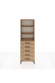 Arges Dolap 3 Raflı 5 Çekmeceli 60x30x182 - S23M035V9A