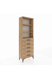 Arges Dolap 3 Raflı 5 Çekmeceli 60x30x182 - S23M035V9A