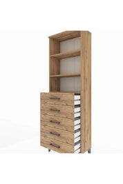 Arges Dolap 3 Raflı 5 Çekmeceli 60x30x182 - S23M035V9A