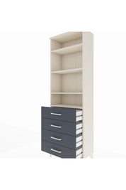 Arges Dolap 4 Raflı 4 Çekmeceli 60x30x182 - S23M036V2A