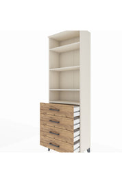Arges Dolap 4 Raflı 4 Çekmeceli 60x30x182 - S23M036V3A