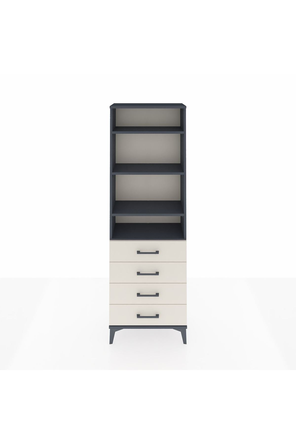 Arges Dolap 4 Raflı 4 Çekmeceli 60x30x182 - S23M036V4A