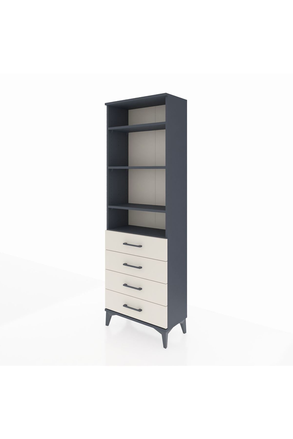 Arges Dolap 4 Raflı 4 Çekmeceli 60x30x182 - S23M036V4A
