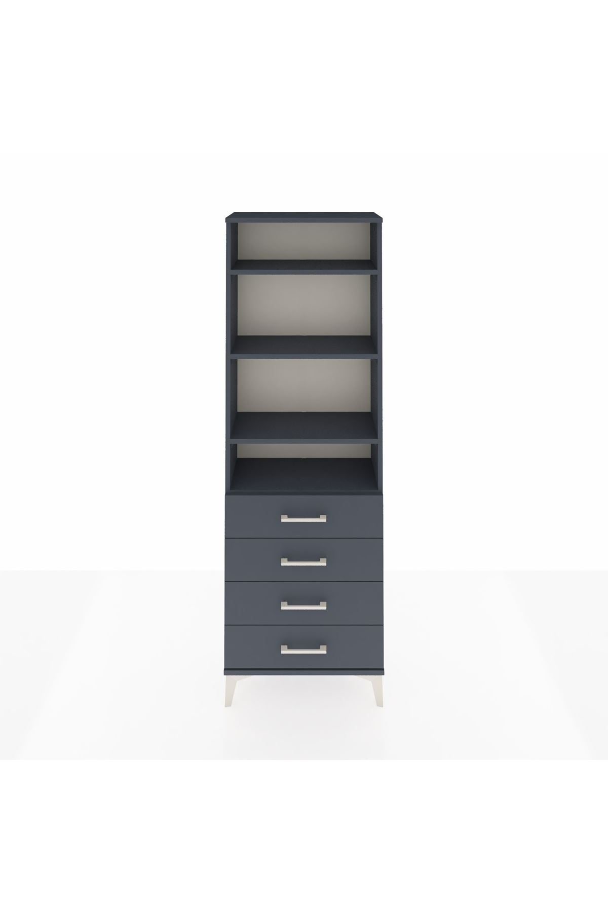 Arges Dolap 4 Raflı 4 Çekmeceli 60x30x182 - S23M036V5A